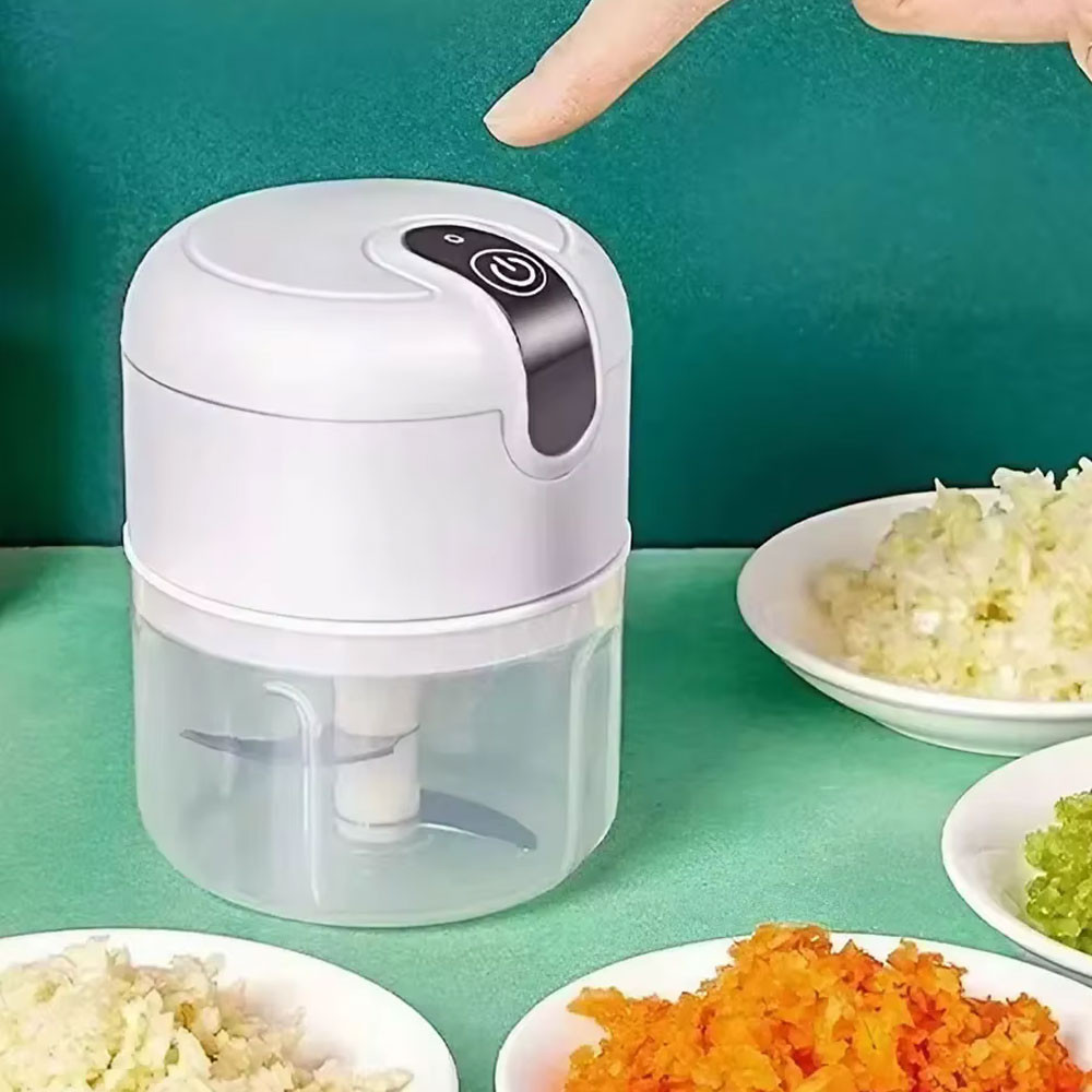 Jual 250ml USB Rechargeable Portable Food Chopper, Smart Electric Mini ...