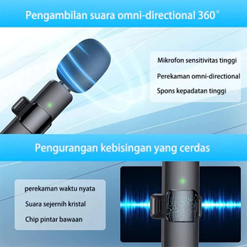 Mic Clip On Wireless K8 Mic Youtuber Vlog Live Streaming Microphone Usb Type C Mini Mikrofon Hp