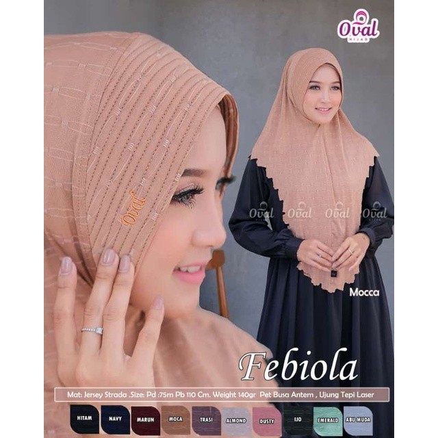 Jual OVAL HIJAB FEBIOLA JERSEY STRADA SIZE STANDAR | Shopee Indonesia