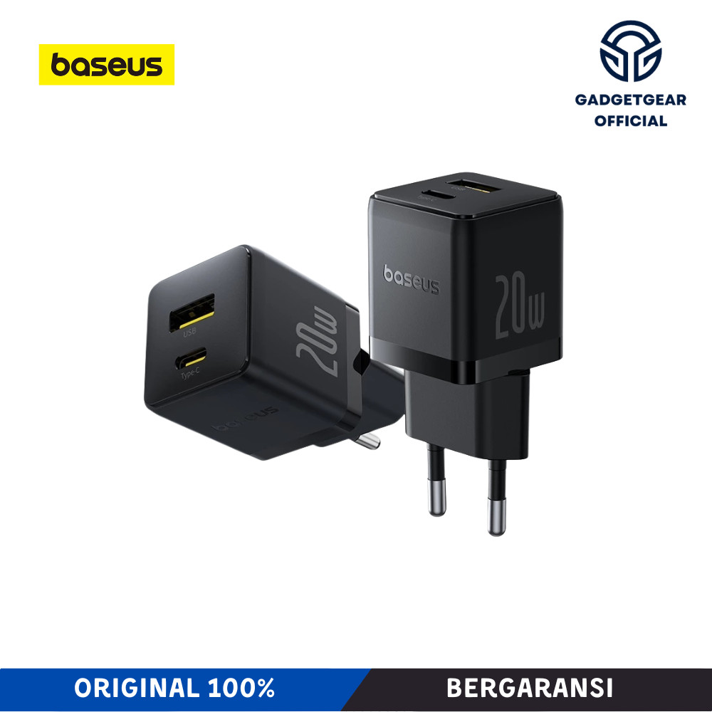 Jual Baseus Palm Adaptor USB+Type C Fast Charger C+U 20W EU Kepala ...