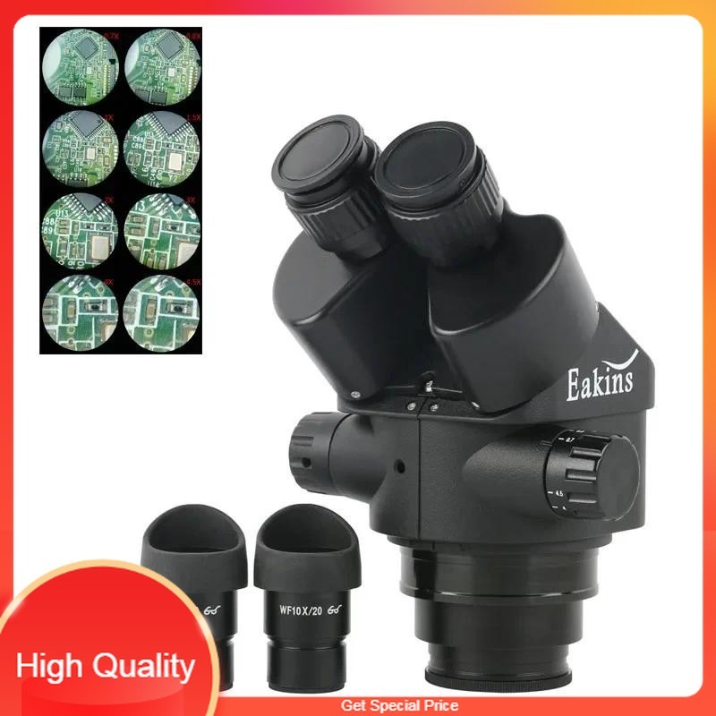 Jual THE BEST Binocular Microscope Magnification Continuous Zoom 7X-45X ...