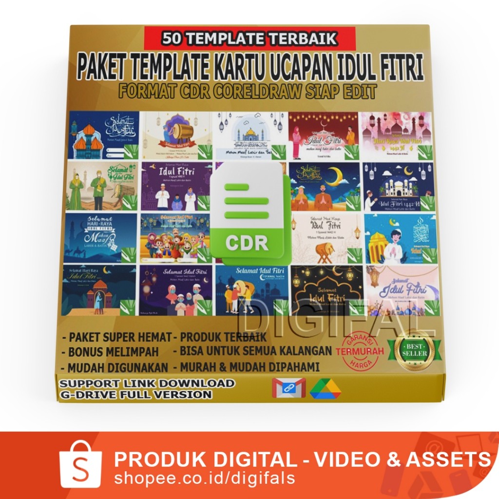 Jual Paket Template CDR Video Ucapan Islami Terkini Siap Edit Termurah ...