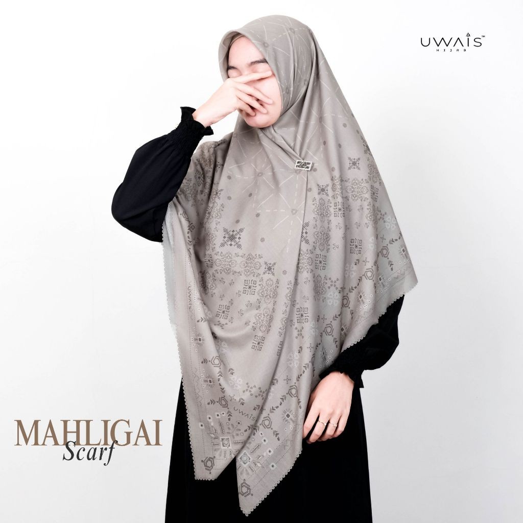 Uwais Hijab Mahligai Hijab Scarf Kerudung Segi Empat Motif Jilbab Dewasa Pashmina Premium Original