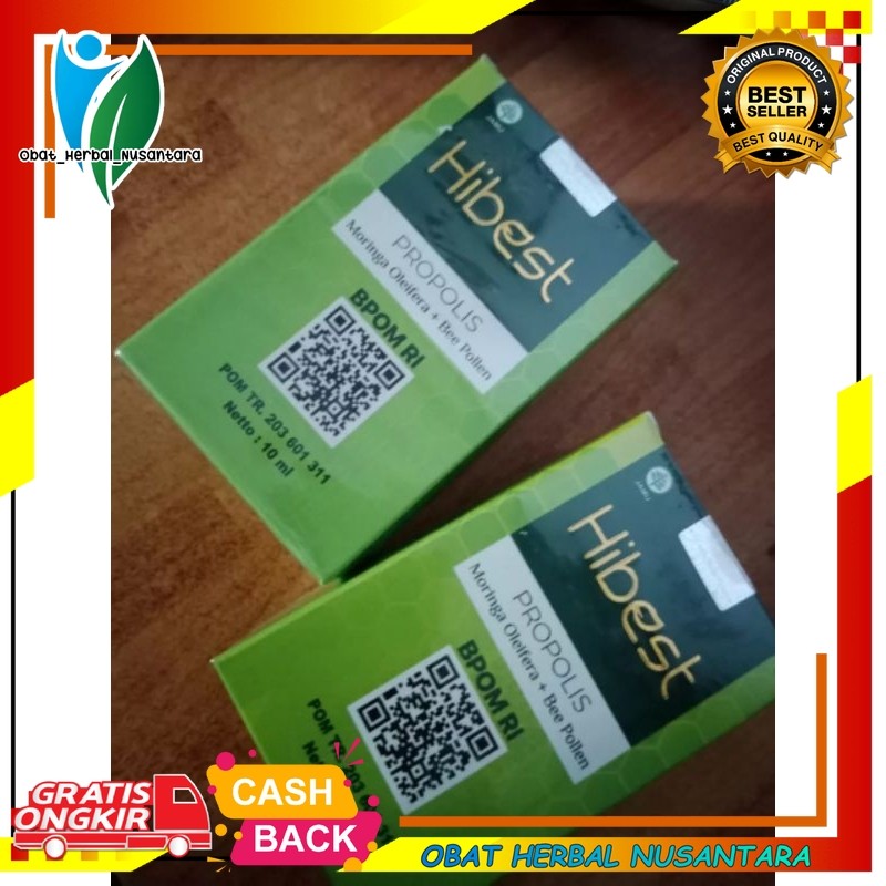 PROPOLIS Hibest Obat Herbal Atasi Hipertensi Kolesterol Diabetes Asam Lambung Batuk Sesak Nafas 10 ml