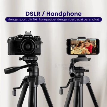 Tripod Hp 140cm 360 Derajat Remote Bluetooth Selfie Ngonten Tripod Kamera DSLR Hp Serbaguna 3366