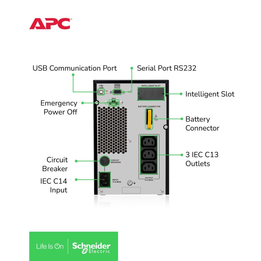 Jual UPS APC SRV1KI-E Easy UPS On-Line 1000VA 900W 230V Tower | Shopee ...
