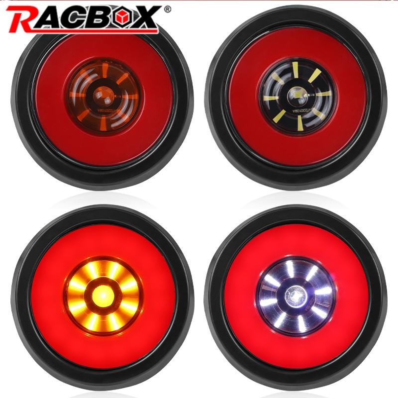 Jual 4 inch Round LED Tail Lights Car Stop Brake Tail Light DRL Running ...