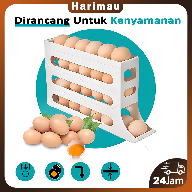 Jual Rak Telur Tingkat / 4 Tier Rak Penyimpanan Tempat Penyimpanan ...