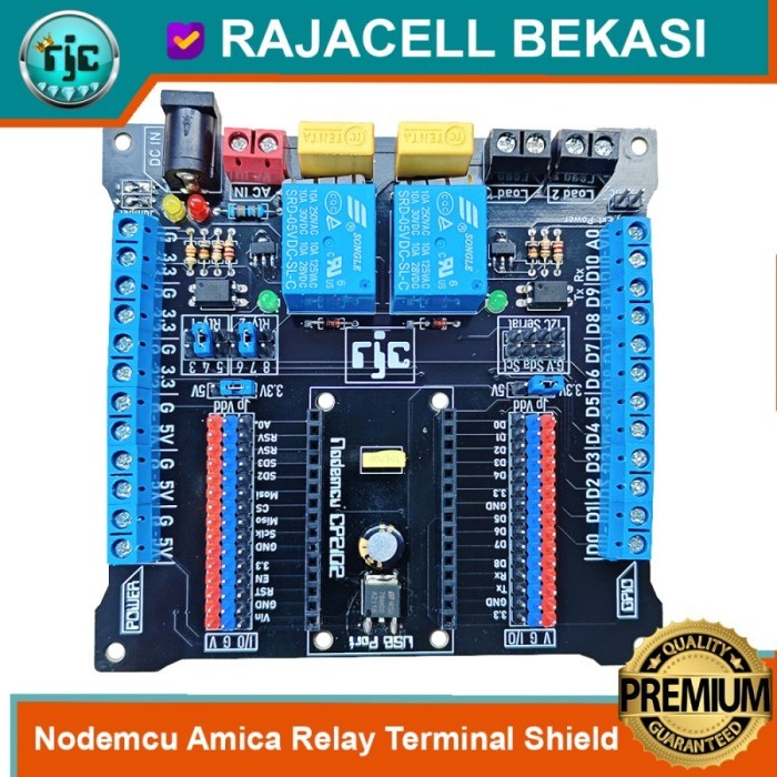 Jual AMD99 Nodemcu 2ch Relay Shield ESP8266 Terminal Extension ...
