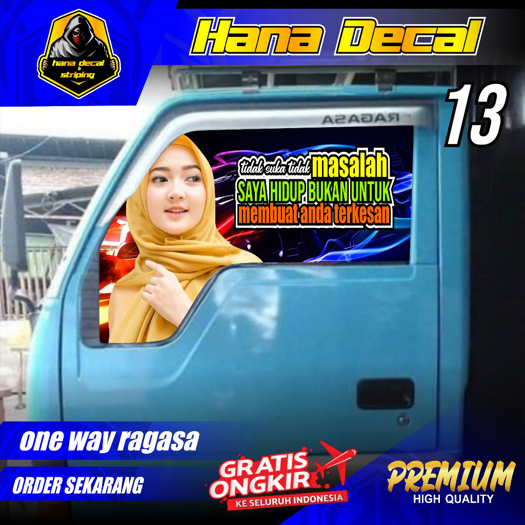 Jual STIKER KACA TRUK RAGASA STIKER ONE WAY RAGASA KIRANA DECAL STORE ...