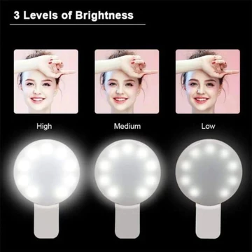 Mini Ring Light Portable Clip Selfie Lampu Live Streamer Led 3 Kecerahan (Lampu Keajaiban