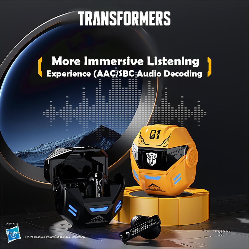 Gambar produk Monster x Transformers T36 TWS True Wireless Stereo V5.4 Bluetooth Earphone 2