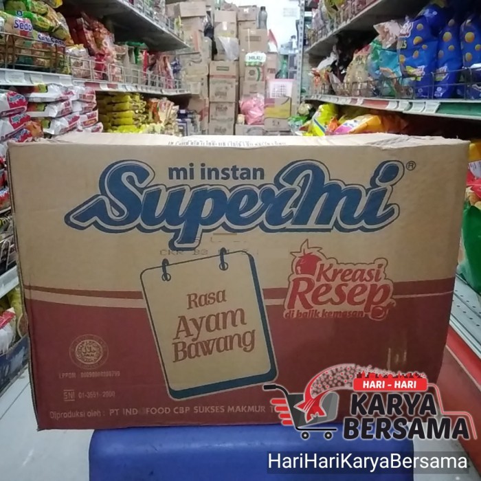 Jual MIE INSTAN SUPERMI RASA AYAM BAWANG PER KARTON ISI 40 PCS X 75GR ...