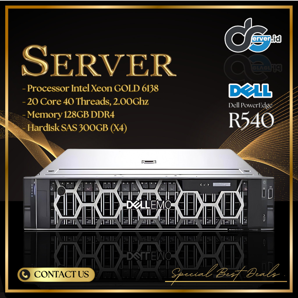 Jual Server Dell PowerEdge R540 Intel Xeon Gold 20Core 40Thread ...