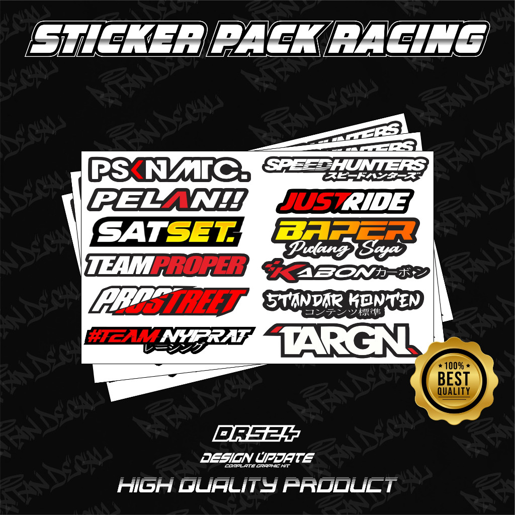 Jual STICKER PACK RACING NEW VIRAL HIGH QUALITY | Shopee Indonesia