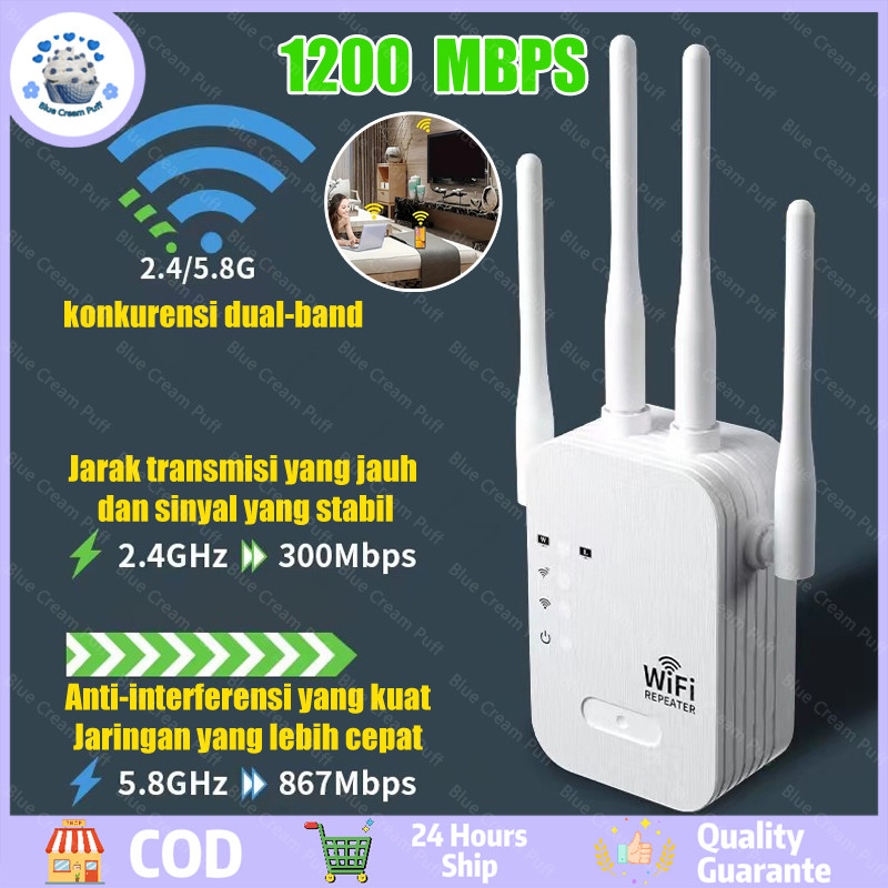 Jual 【COD】penguat sinyal wifi penguat penguat ekstender jaringan ...