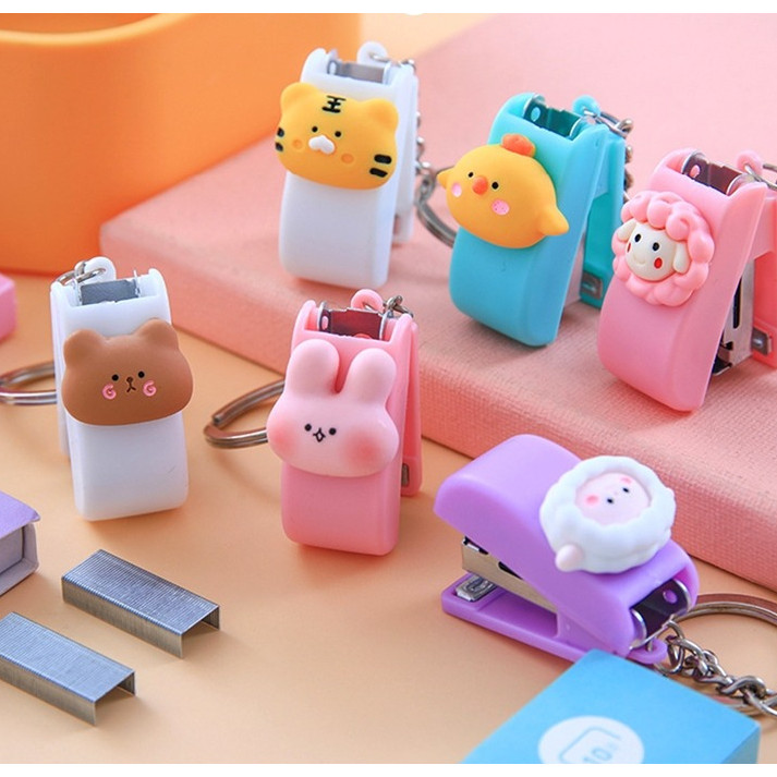 Jual Stapler Mini Portable Cute Character / Staples Mini/Stapler ...