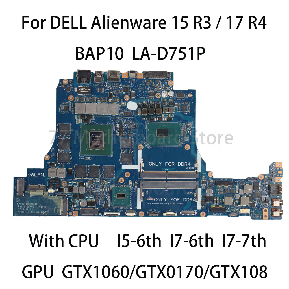 Jual Laptop Motherboard For DELL Alienware 15 R3 17 R4 BAP10 LA-D751P ...