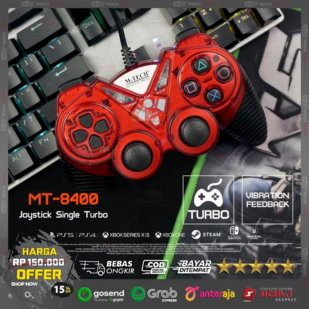 Jual Stick Gamepad Joystick M-Tech MT-8400 Stik Dekstop PC Komputer ...