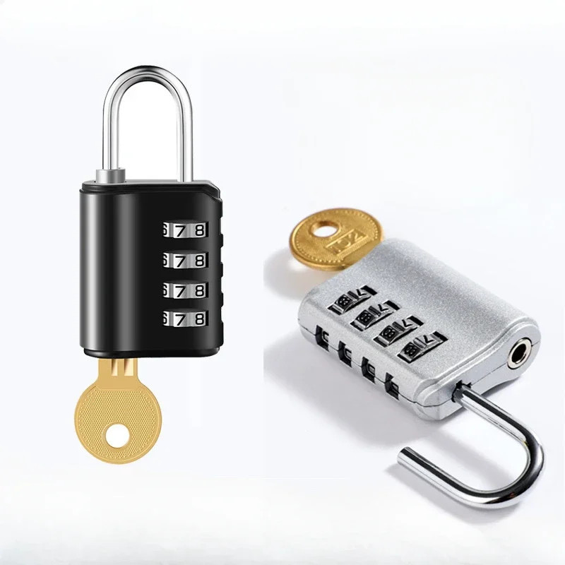 Jual 4 Digit Password Key Combination Lock Waterproof Security Padlock ...