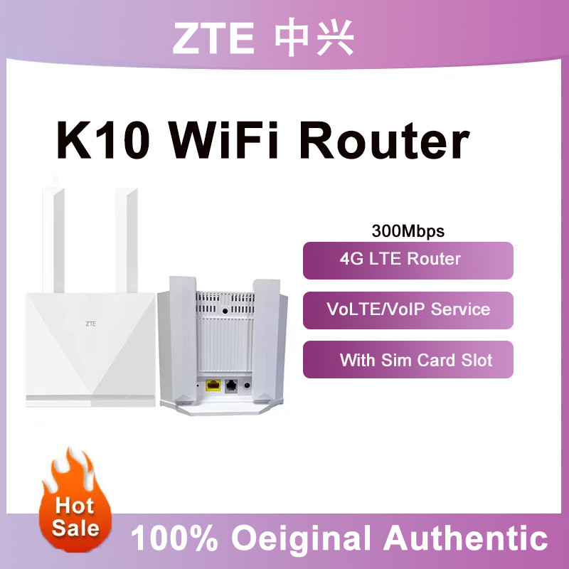 Jual ZTE K10 4G LTE Router 300Mbps WiFi Range Extender With SIM Card ...
