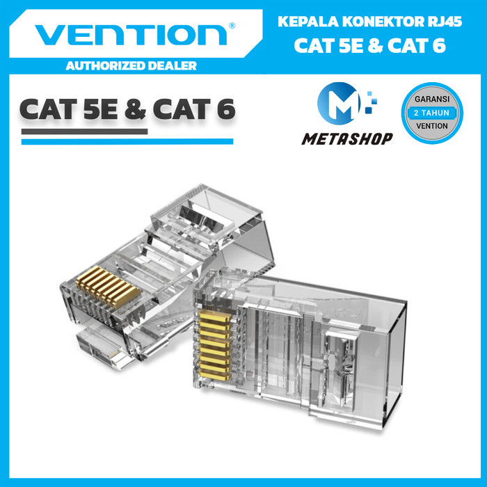 Jual VENTION Connector RJ45 Cat5E Cat6 Kepala Konektor UTP FTP Kabel ...