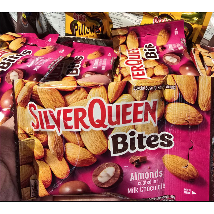 Jual SILVER QUEEN BITES ALMOND 30GR | Shopee Indonesia