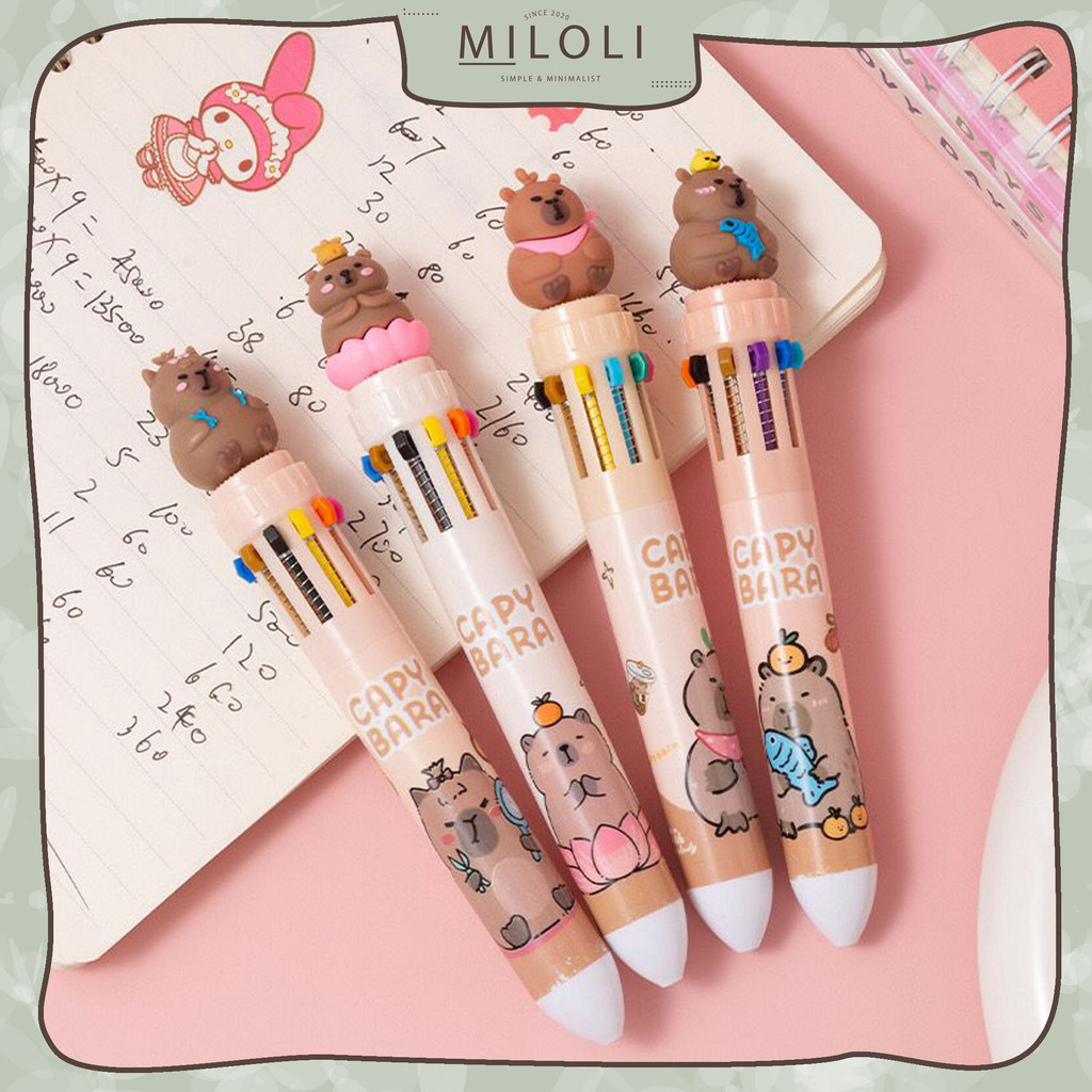 Jual [MILOLI] 1pcs PEN CARTOON CAPYBARA 10-COLOR 0,5mm Ballpoint Pena ...