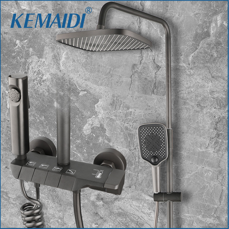 Jual SPECIAL PRICE KEMAIDI Piano Key Shower Faucet Set Grey Shower ...