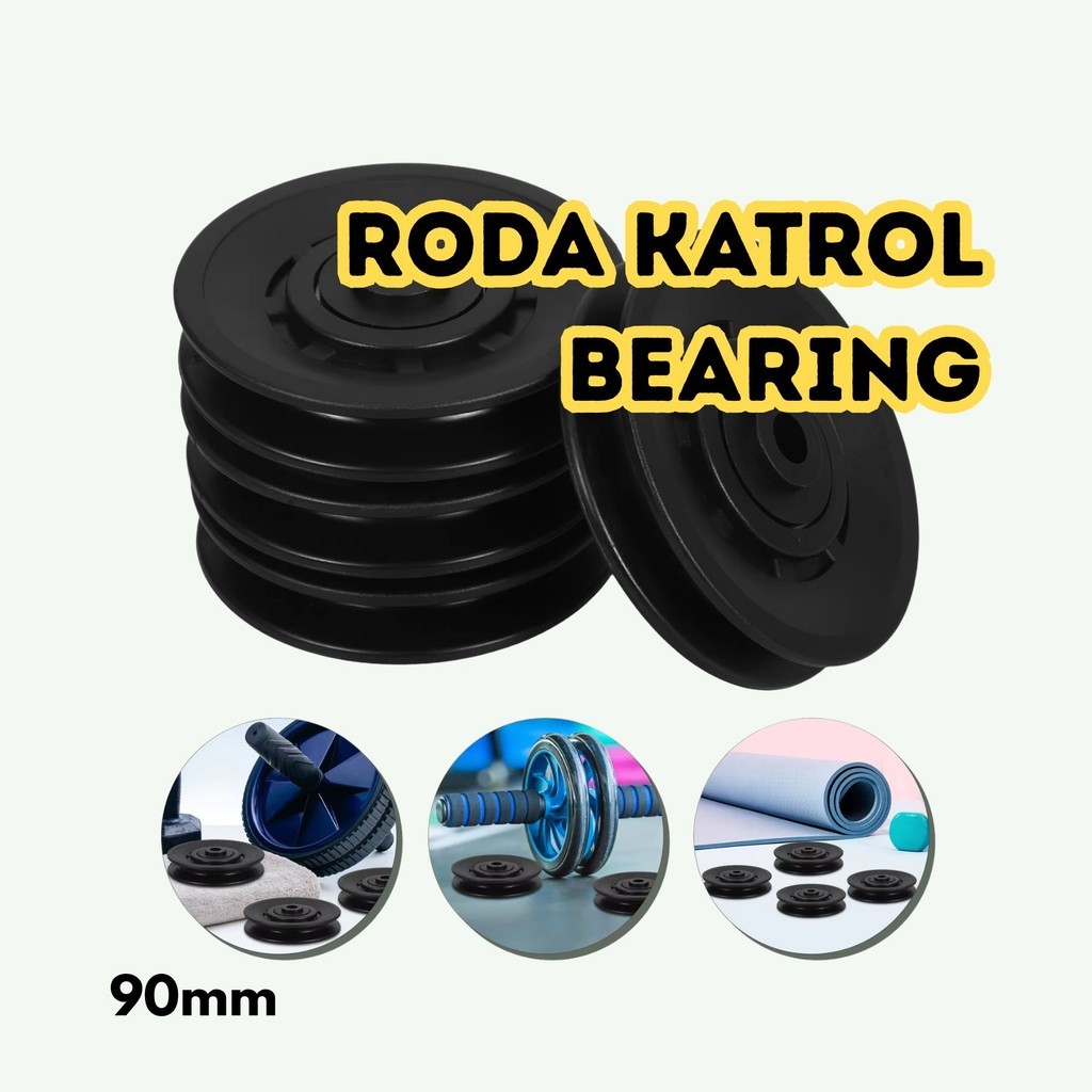 Jual 90mm Roda Katrol Bearing Kabel Peralatan Gym Roda Pulley Home ...
