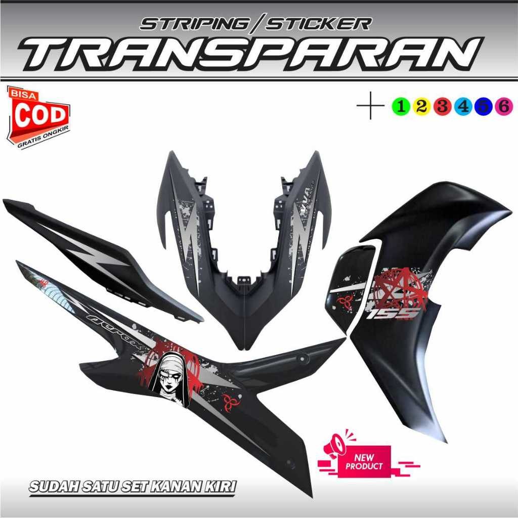 Jual Striping Sticker Bening Transparan Uv Gradasi Yamaha Aerox New ...