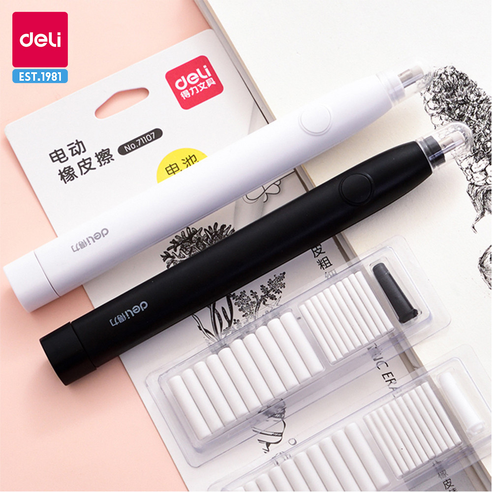 Jual Deli Adjustable Electric Eraser for Sketch Drawing Erasing Writing ...