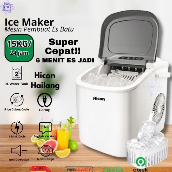 Jual [DISC] MESIN HICON HZB PEMBUAT ES BATU KRISTAL MINI 15-30KG ...