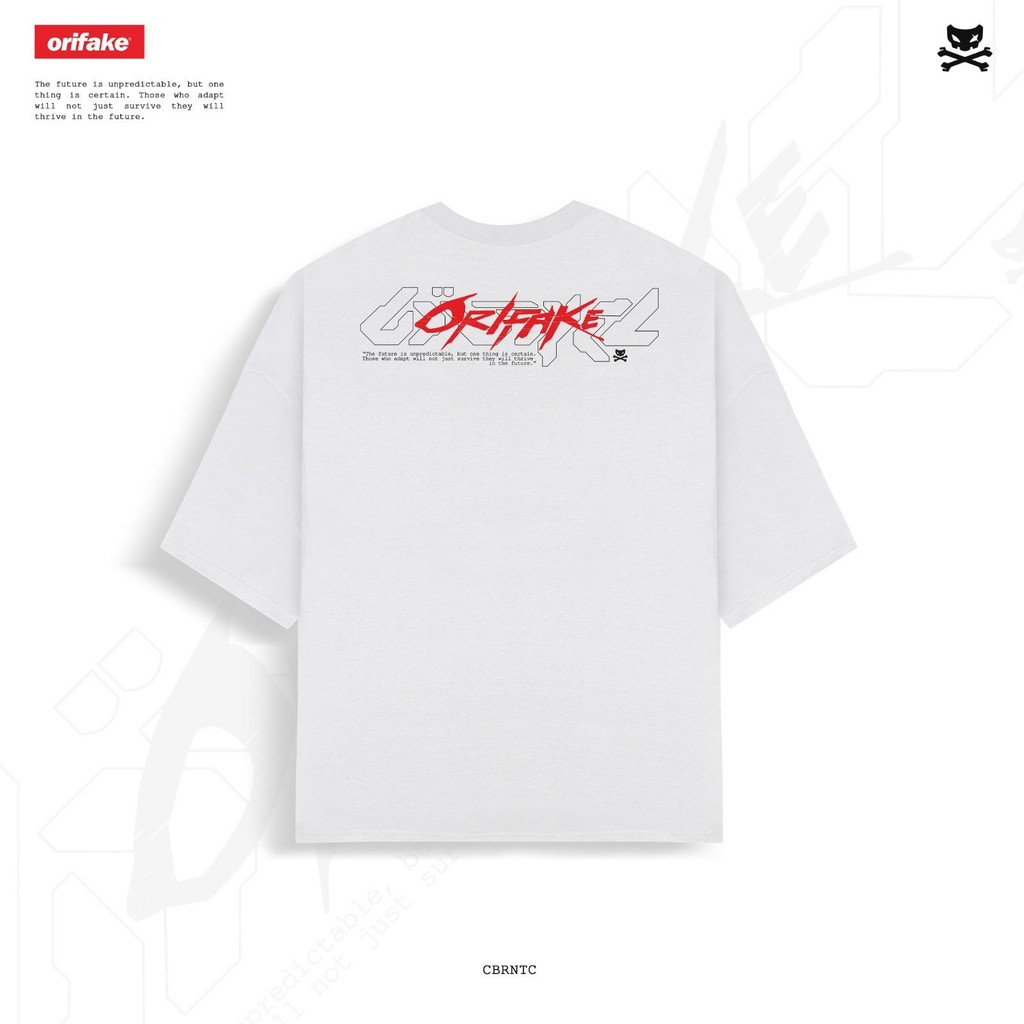 Jual ORIFAKE- T-Shirt Oversize Design Cybernatic White | Shopee Indonesia