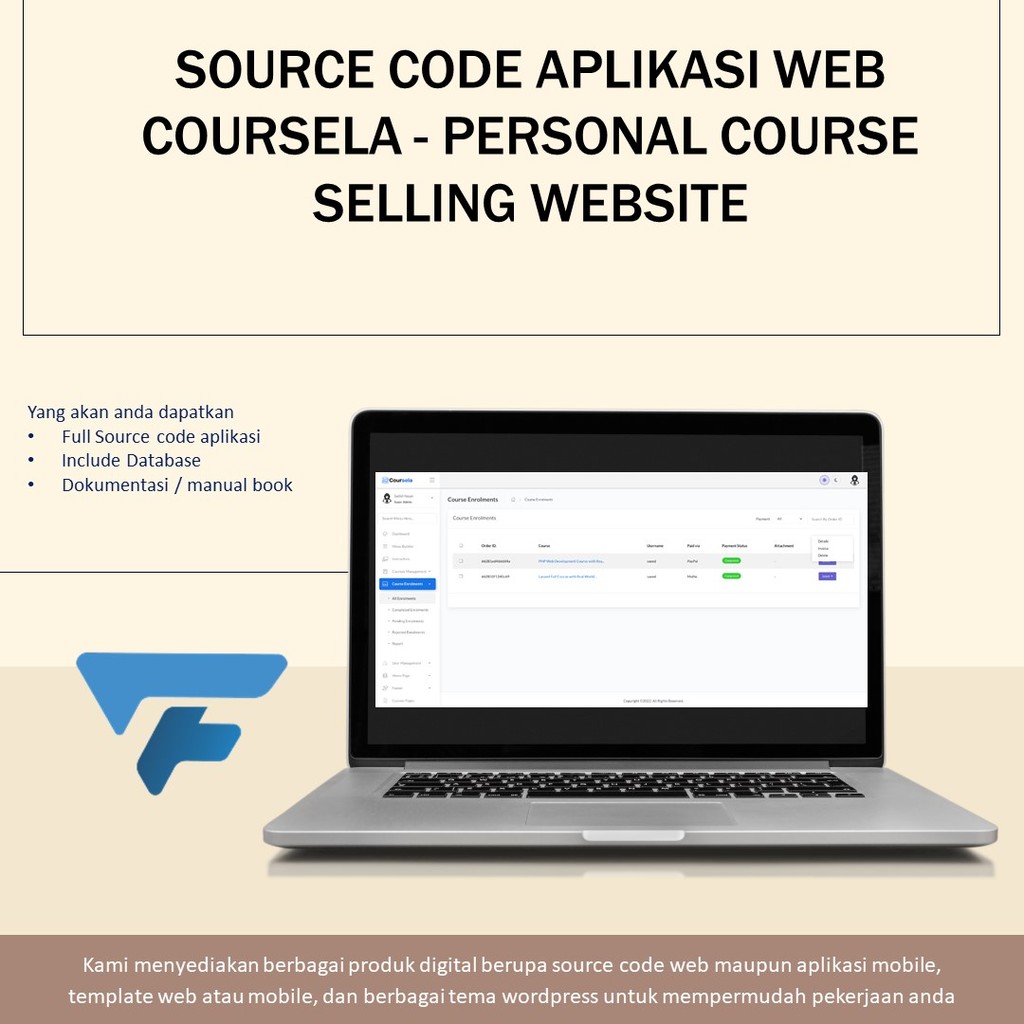 Jual SOURCE CODE APLIKASI WEB COURSELA - PERSONAL COURSE SELLING ...