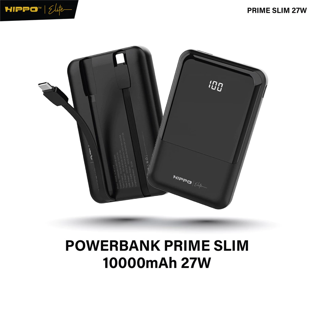 Hippo Elite PowerBank Prime Slim PD 27W 10000mah Super Slim 1.3cm Super Fast Charging
