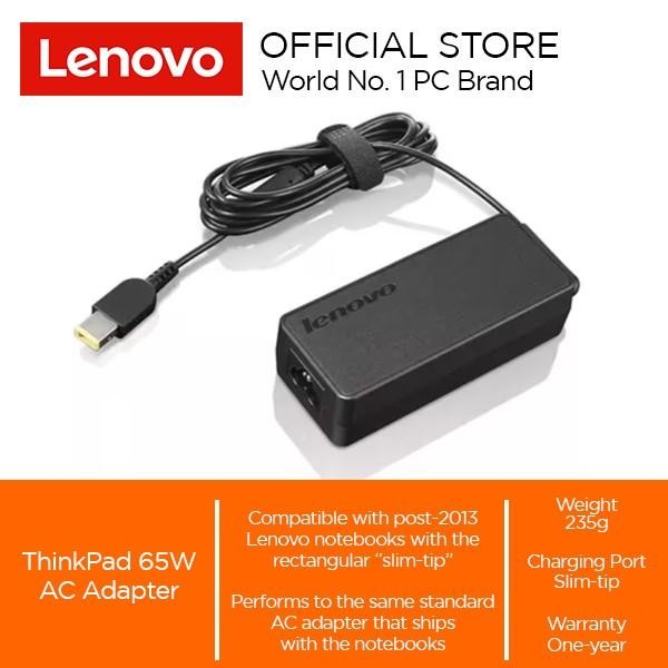 Jual Lenovo ThinkPad 65W AC Adapter Charger (Slim Tip) | Shopee Indonesia