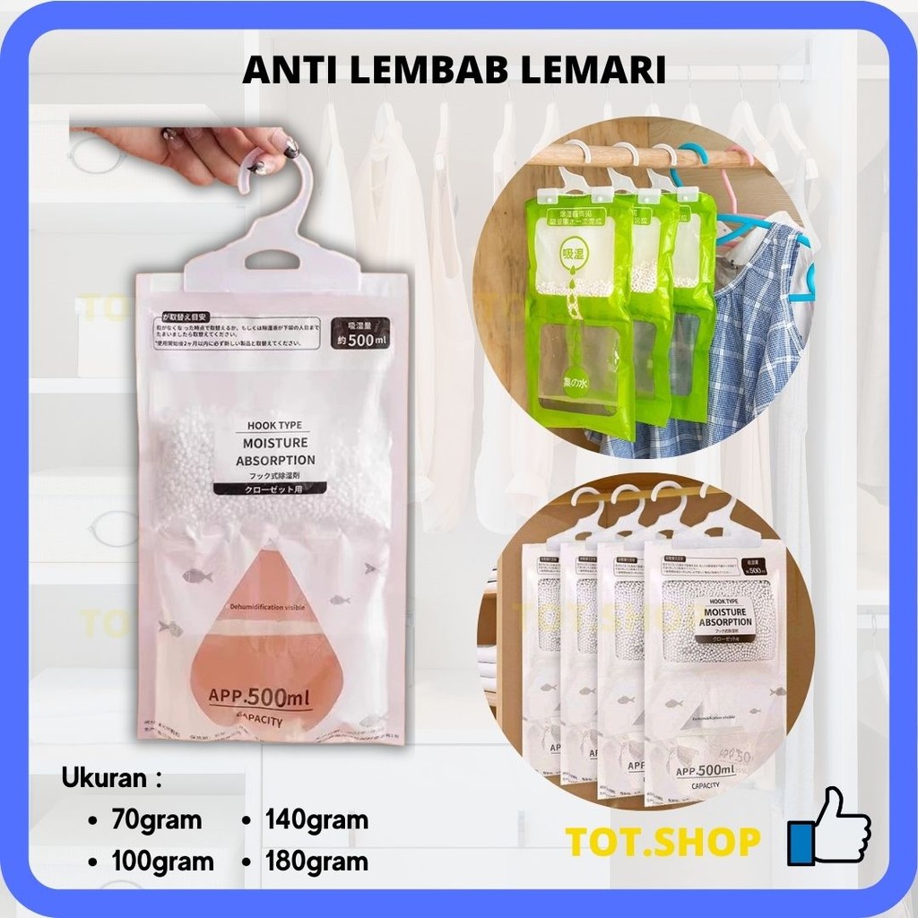 Jual ANTI LEMBAB Penghilang Penyerap lembab lemari pakaian gantung ...
