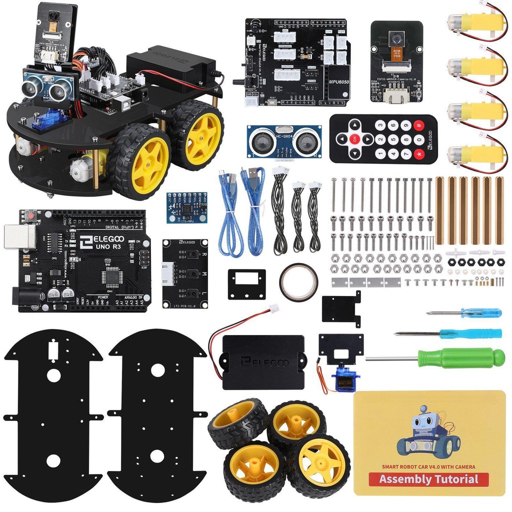 Jual ELEGOO Arduino UNO R3 Project Smart Robot Car Kit V4 with UNO R3 ...