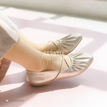 Moxha Flatshoes SEVATU Sepatu Wanita Flat Shoes Tali Silang Ballerina Anti Lecet Minimalis