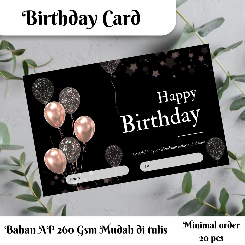 Jual Kartu Ucapan Selamat Ulang Tahun Custom - Birthday Card - Kartu ...