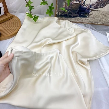 Korean Rok Satin Maxi Premium Satin Long Skirt Rok Satin Panjang Rok Duyung Satin Flowy Mermaid
