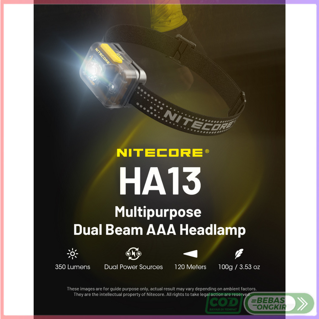 Jual NITECORE Senter Kepala LED Headlamp Dual Beam Lightweight 350lm ...