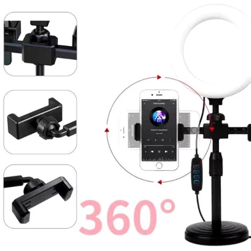 Ringlight Dimmable Live Streaming Holder Tripod 2 Holder Stand