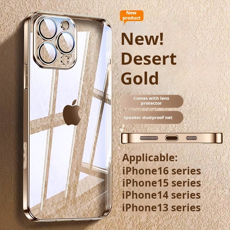 Jual Luxury Desert Titanium Ultra Thin Plating Transparent Phone Case ...