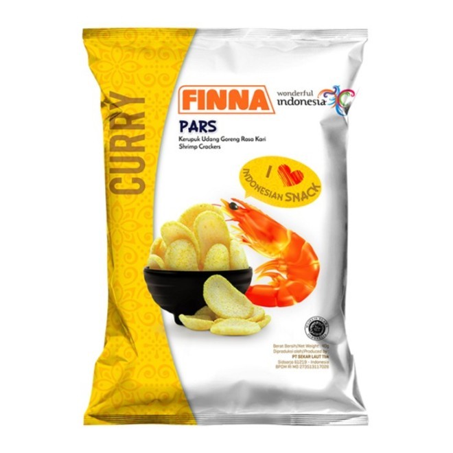 Jual FINNA PARS SNACK KERUPUK UDANG RASA CURRY | Shopee Indonesia