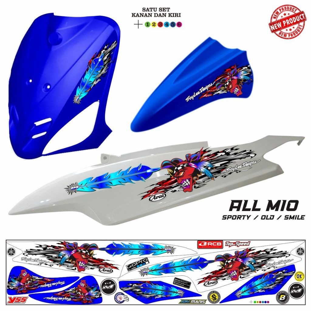Jual STIKER MIO STRIPING VARIASI POLET KEREN LIS MIO OLD MIO SMILE ...