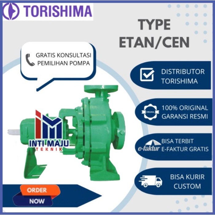 Jual Pompa Torishima Type CEN 65x50-200 Cast Iron / Centrifugal Pump ...