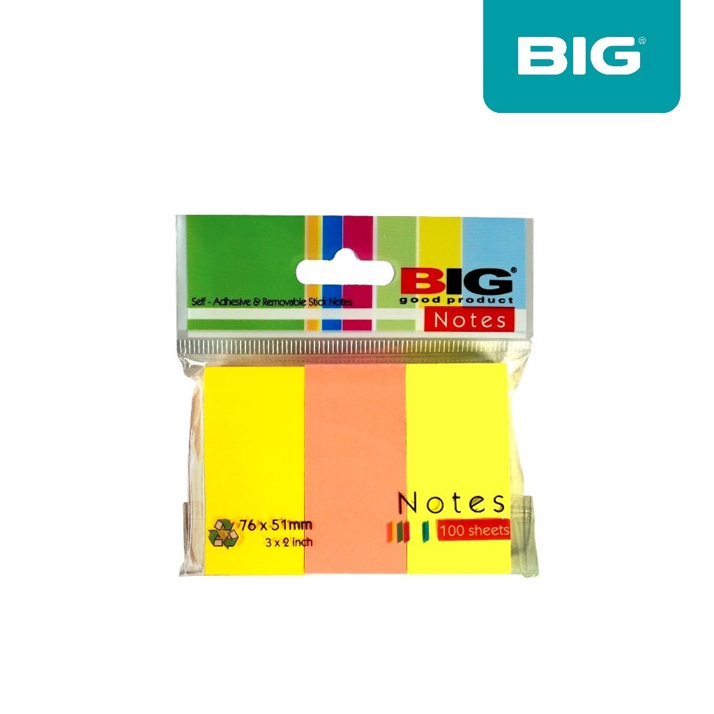 Jual Sticky Notes Warna BIG 7651/7676 Notes Tempel Kertas Memo 3W 4W 5W ...
