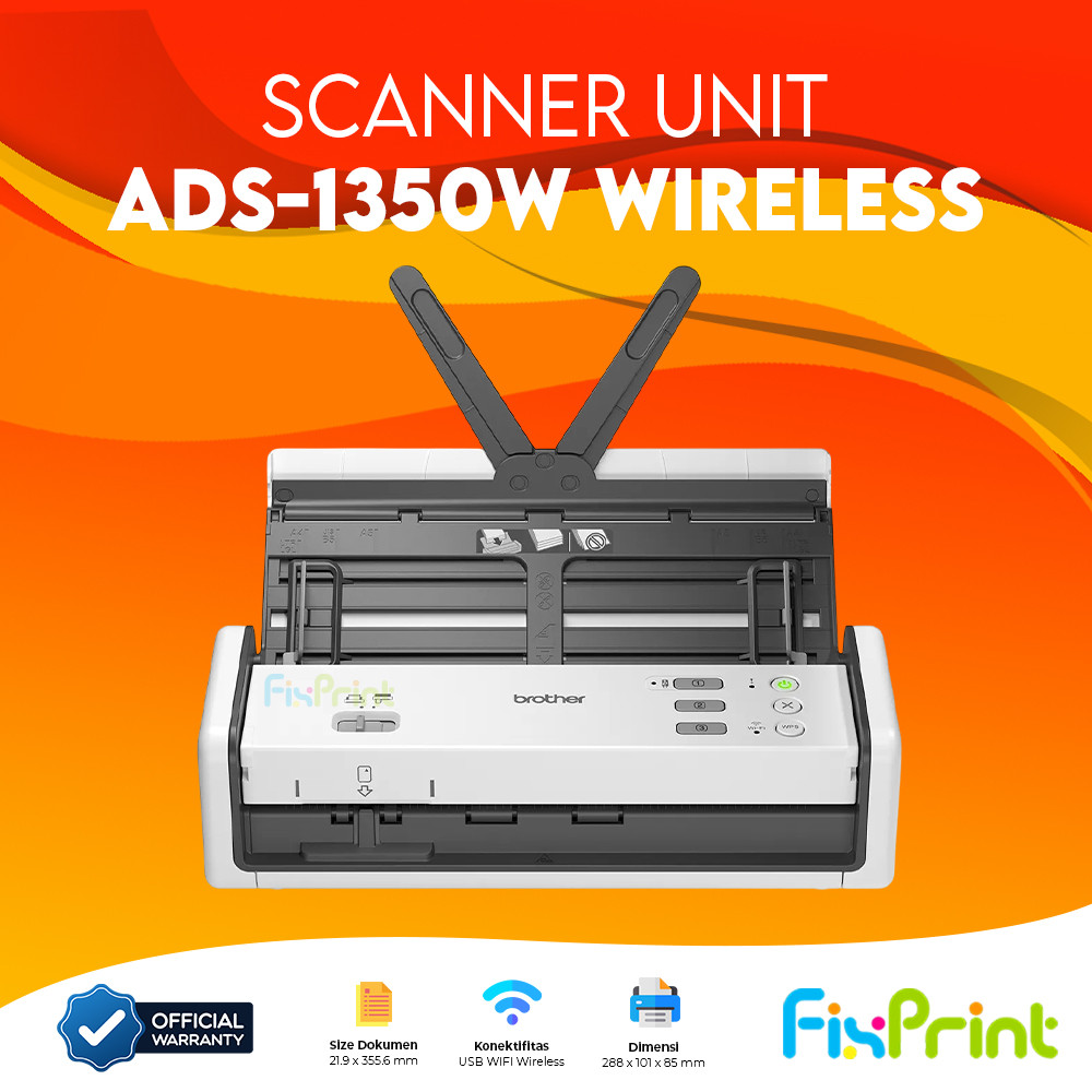 Jual Scanner Portable Brother ADS-1350W Wifi Scanner Mobile Document ...